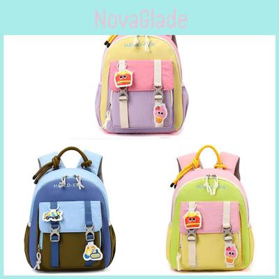 Kids School Backpack With Cartoon Pattern And Ergonomic Shoulder Straps For Kindergarten Students