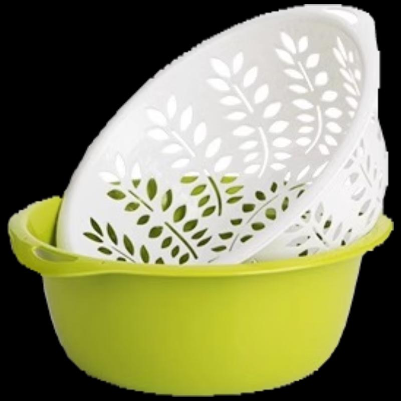 Chahua Wheat Ear Double-Layer Draining Basket