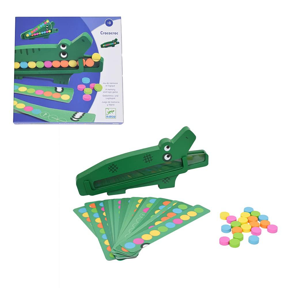 

DJECO Croco a wooden fingertip educational toy featuring a puzzle and crocodile Ages and Perfect for boys and this toy makes a great gift for
