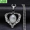Stainless Steel Flash Stone Boho Love Heart Flower Charm Necklaces /Men R Tone Color Jewelry For Women Bijoux Homme N3604S04Flower Charm