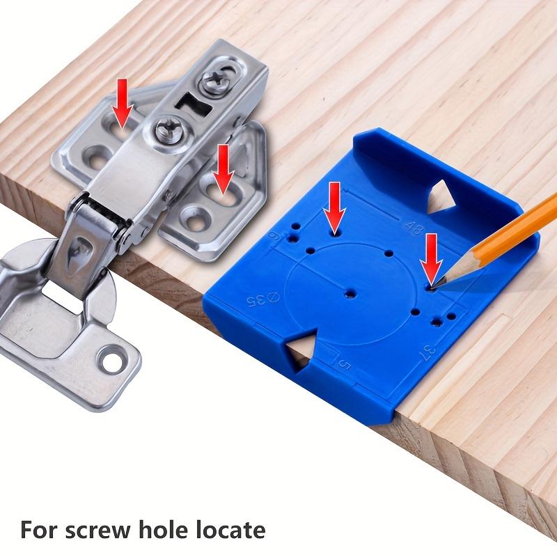 3pcs Hidden Hinge Clamp 35mm/40mm Cabinet Door Hinge Hole Locator Hinge Installation Template Woodworking Drill Bit Guide Rail