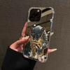 Преміальний дзеркальний чохол для телефону 'Багатий Леопард' для iPhone 12 Pro Max, 13, 15, 16 та Apple 17
