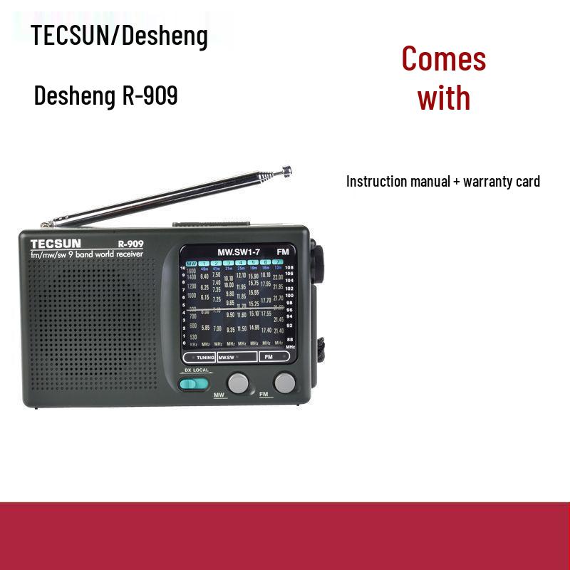 

Tecsun R-909: Classic Multi-band Portable FM Radio for Seniors