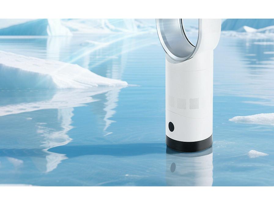 Sleek Bladeless Oscillating Tower Fan with Remote & Multi-Speed Airflow