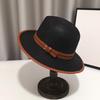 Fashion Double Belts British Top Hat Summer Vacation Panama Beach Hat Jazz Sun Shading Fedora Straw Hat