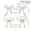 2Pairs/Set Elegant Imitation Pearl Bow Bowknot Stud Earrings for Women Wed Bridal Korean Fashion Piercing Earrings Jewelry Gift