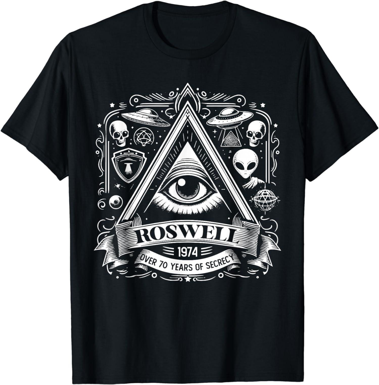NEW LIMITED Roswell 1974 Area 51 Alien UFO Extraterrestrial Tee T-Shirt S