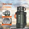 Food-Grade Thermos Flask with Tea and Water Separator - Large Capacity, Portable for Outdoor Use