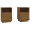 VidaXL Tables de chevet 2pcs Marron miel 40x34x55cm Bois de pin massif 818322