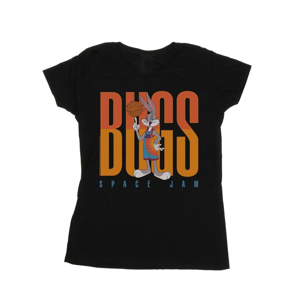 Space Jam: A New Legacy Womens/Ladies Bugs Bunny Basketball Spin Cotton T-Shirt