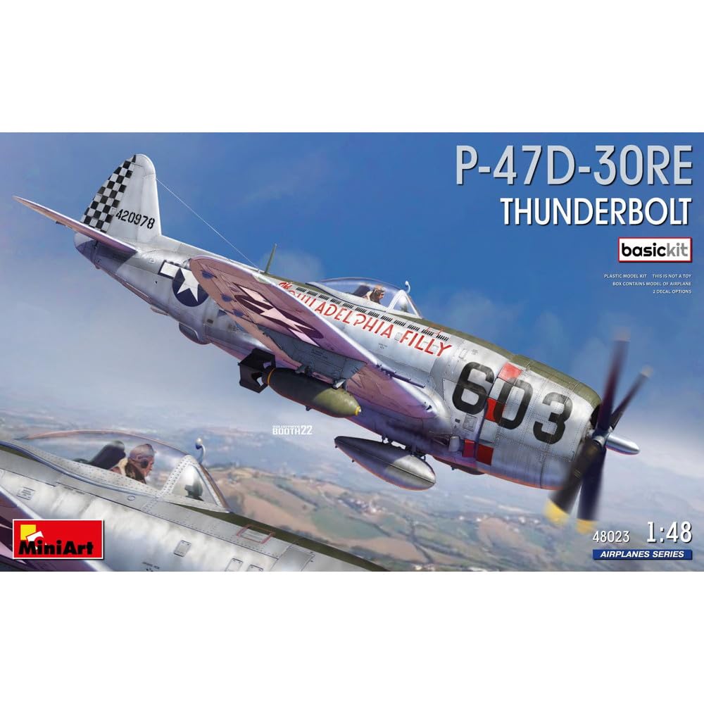 Miniart WWII US Army Thunderbolt Basic Kit Plastic Model MA48023 1/48 P-47D-30RE