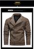 New Men's Asymmetrical Zipper Leather Motorcycle Jacket - European & American Style