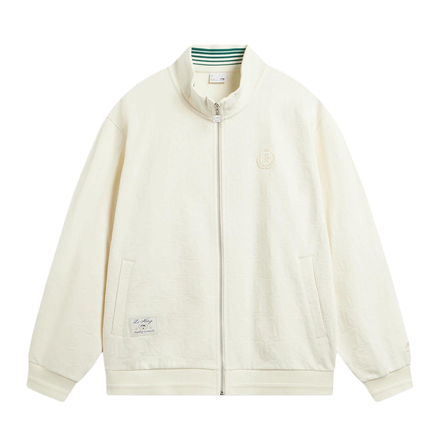 Li Ning однотонная куртка-бомбер на молнии с воротником-стойкой, универсальная, свободного кроя, мужская, AFDW165-1 XXL