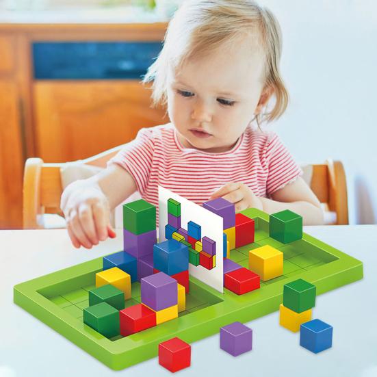 Jogo de construção de cubos para crianças, 2 jogadores, batalha, cubo geométrico, empilhamento, correspondência, jogo de tabuleiro interativo para pais e filhos, brinquedo educacional, presente para meninos e meninas