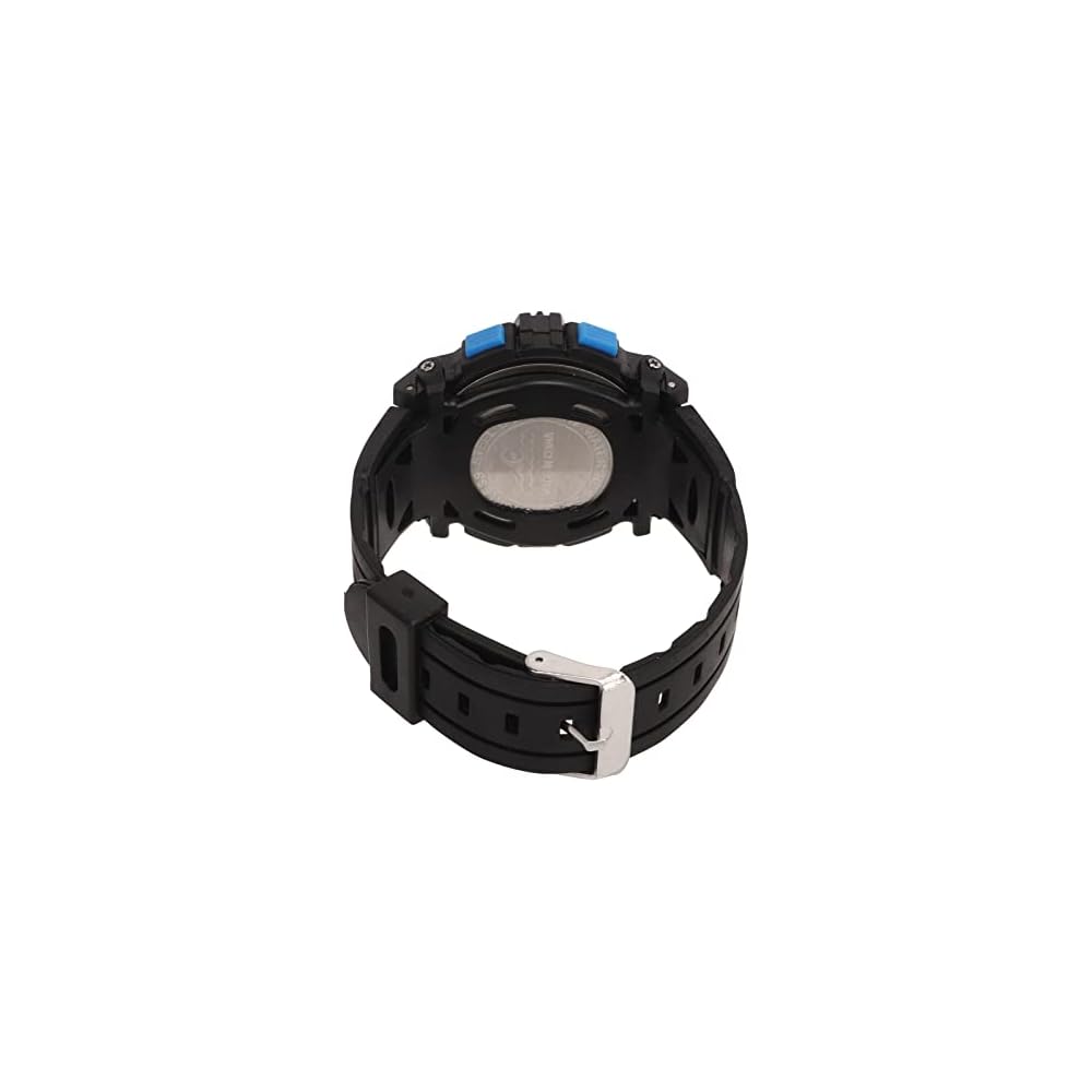 Men's Multi-Function Digital Sports Watch WR50M Waterproof with Alarm for Swimming and Running Black and Blue