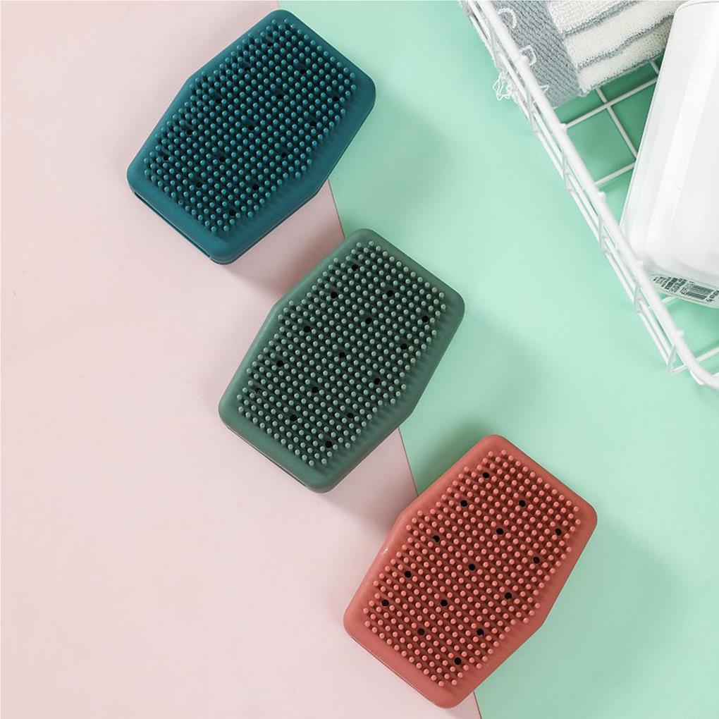 Silicone Bath Brush Home Women Men Shower Exfoliator Skins Massage Scrubbers Exfoliating Massage Brushes Accessory