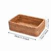 Rattan Wicker Storage Basket Rectangular Snack Toy Storage Basket  Living Room