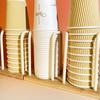 Nordic Style Disposable Cup Holder Wooden Bottom with Longer Stick Paper Cups Picker Metal Multifunctional Cup Storage Rack