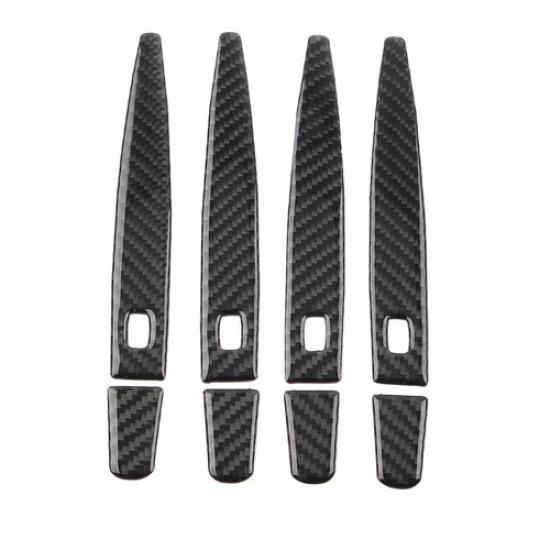 8x Carbon Fiber Outer Car Door Handle Cover Trim For Chevrolet Equinox 2018-