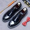 New High Quality Polished Business Casual Shoes British Men's Lace-Up Derby Shoes Bright Leather Formal Shoes Round Toe Loafers
