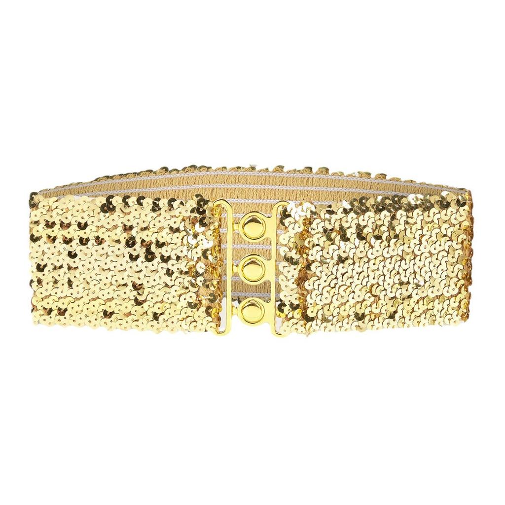 Belt Women'S Personality Fish Scales Belt Elastic Wide Waist Seal Women'S Dress Accessories