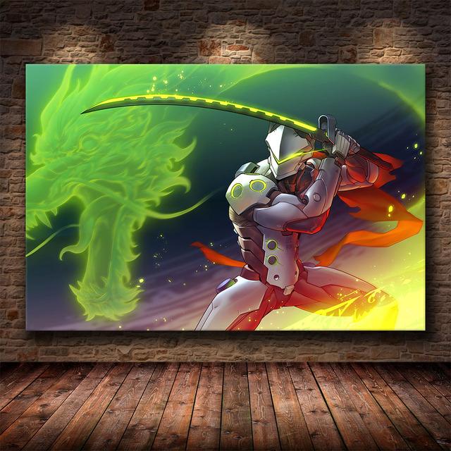 Overwatch Online Game Poster HD Canvas Painting Wall Art Modern Living Room Bedroom Boys Room Dormitory Game Room Cuadros Decor