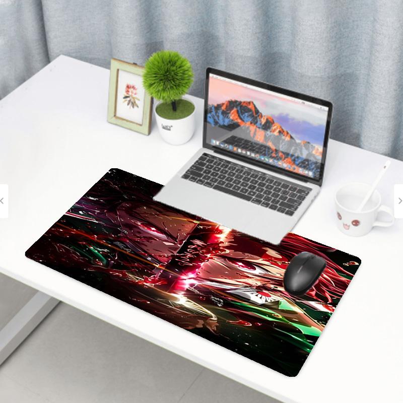 Demon Slayer Print Mouse Pad, Anti‑Slip Desktop keyboard Mat, for PC Laptop Gaming Working Daily Use, Cool Festival Surprise Gift
