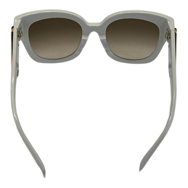 Fendi Unregelmäßige Rahmen Sonnenbrille Damen Sonnenbrille Weiß FE40098F6525F
