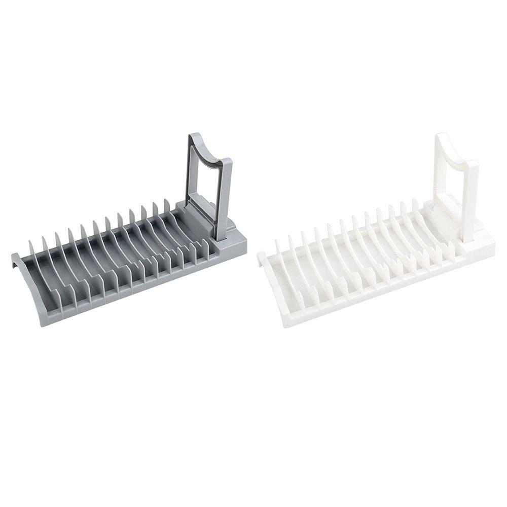 Grey White Bowl and Plate Drain Storage Rack Plastic Dish Drying Rack  Kitchen Supplies