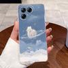 For Tecno Pova 7 Pro Ultra 5G Case LJ8 LJ9 Aesthetic Cute Cat Fashion Back Cover Techno Pova 7Pro 7Ultra Transparent Phone Case