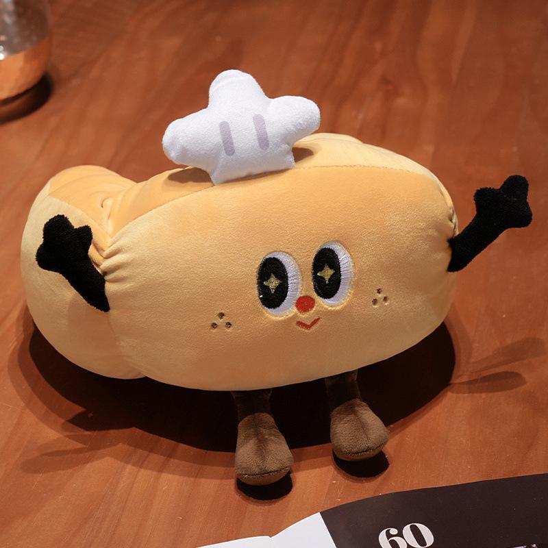 

Cartoon Fun Croissant Caterpillar U Pillow Neck Pillow Girls Airplane Travel Portable U Pillow Nap 28*26cm（0.2kg）