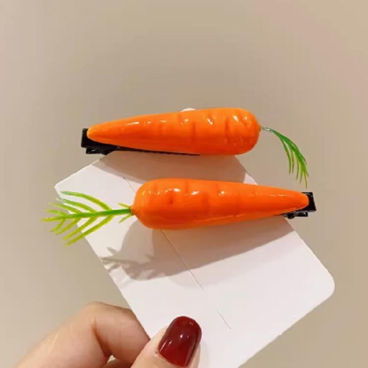 Unique And Practical Resin Hair Clip Shaped Like Fruits And Vegetables Hairpin Suitable For Girls' Everyday Styling