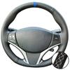 Hand Stitched Wear Resistant Perforated Non-slip Artificial Leather 2014-2016 Steering Wheel Cover For Toyota Yaris Vios