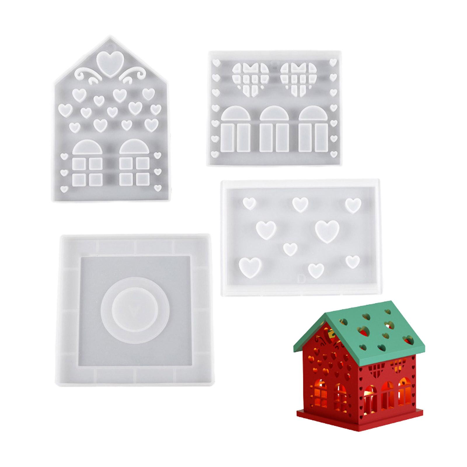 

Будинок-сердечко Підсвічник Силіконова форма DIY Цемент Гіпсова глина Підсвічник Смола Орнаменти Форми Прикраси для дому 4