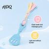Indestructible Dog Tug Toys Spatula Shaped Chew Toy with Braided Fabric Rope Interactive Puppy Teething Durable Chewing Toy Pet Molar for