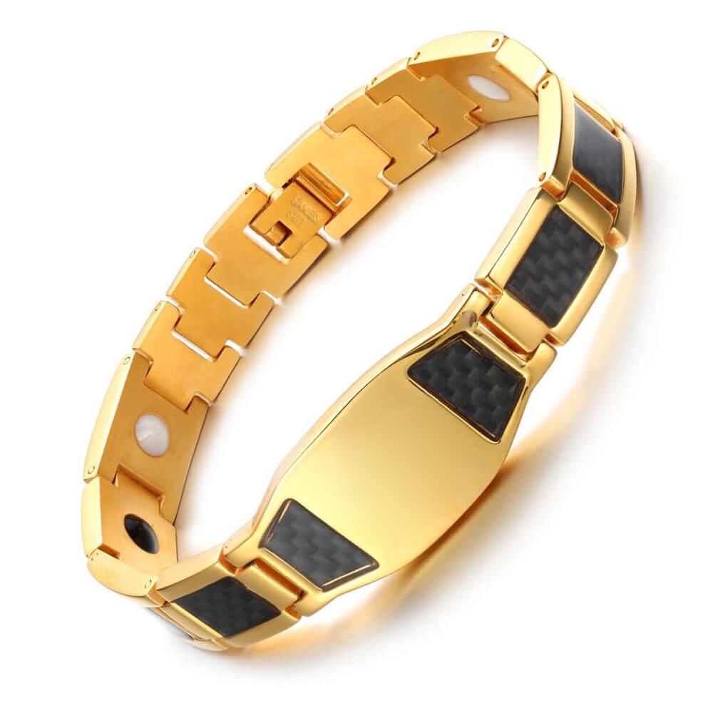 Herren 4-in-1 Magnetisches Titan- & Edelstahl Germanium Energiearmband