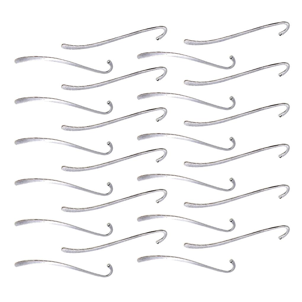 24 Pieces of Hook Bookmark Zinc Alloy Jewelry Making Book Mark Office Decoration Pendants Homemade DIY Crafts Accessories