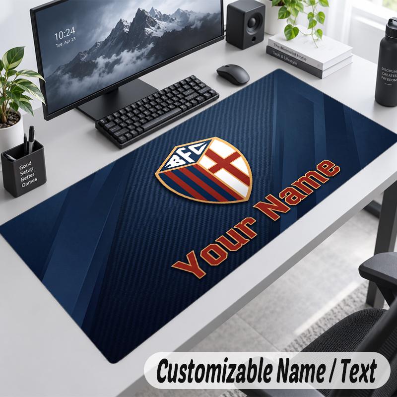 Custom Name Text Mouse Pad Bologna FC Personalized Desk Pad For Work And Gaming