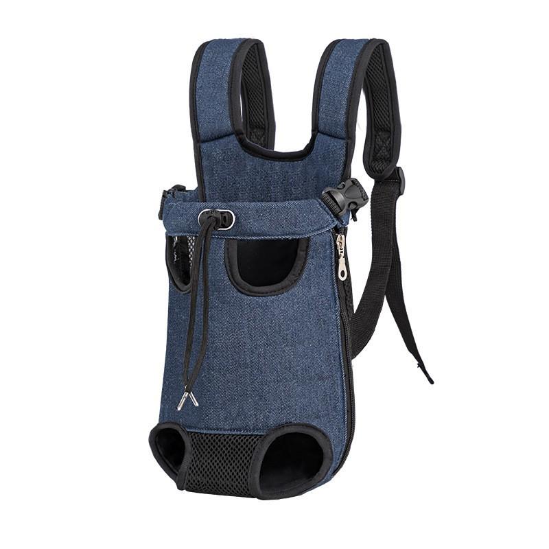Pet Front Carrier Backpack Cats Dogs Oxford Fabric Adjustable Shoulder Straps Large Capacity Comfortable Travel Bag