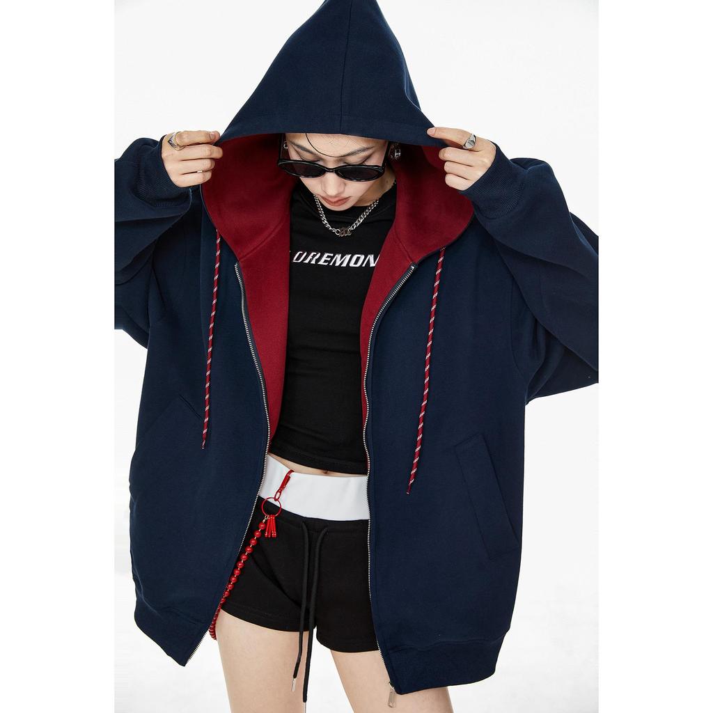 Men's Retro Color-Block Patchwork Hooded Cardigan - Casual Autumn Sweatshirt
