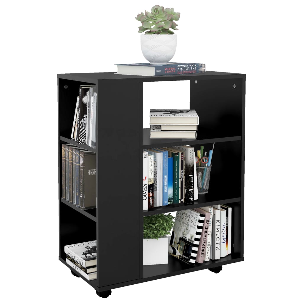Mobiler Lagerschrank mit Rollen, Beistelltisch für das Wohnzimmer, Aufbewahrungsschrank, 60x35x75 cm