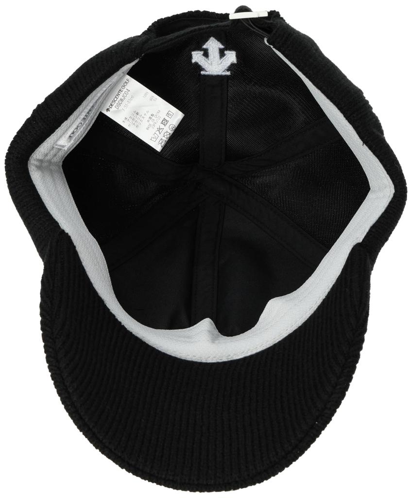 Descente Golf Knit Cap with and Black Women's Pon-Pon Design, Moisture-Wicking, Quick-Drying, Antibacterial, Odor-Resistant, (DGCWJC04, BK00)