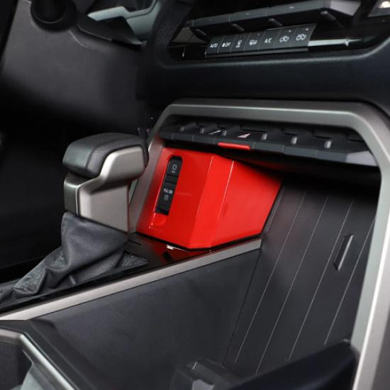 For Toyota Tundra -2025 ABS Red Electronic Handbrake Switch Panel Cover Trim