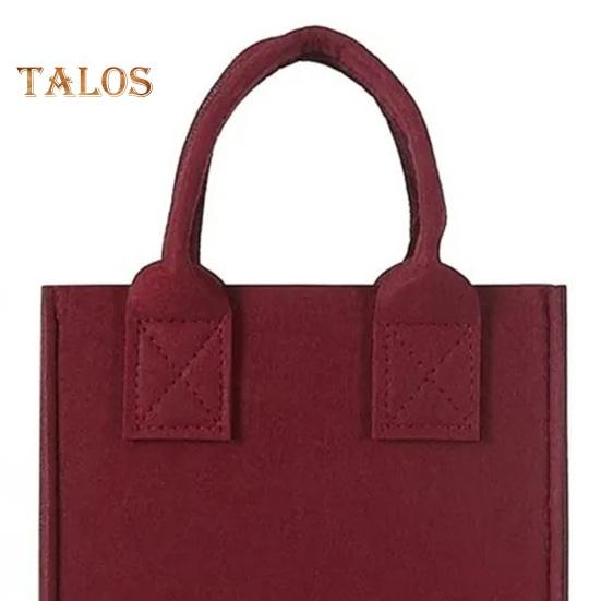 Double Wine Carrier Bag with Portable Handle Shockproof Heavy Duty Felt Reusable Wine Champagne Beer Bottle Tote Handbag Gift