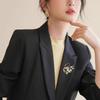 Exquisite Cat Eye Swan Brooch Feminine Corsage, Fashion Suit Personalized Pin Neck Clothing Accessories