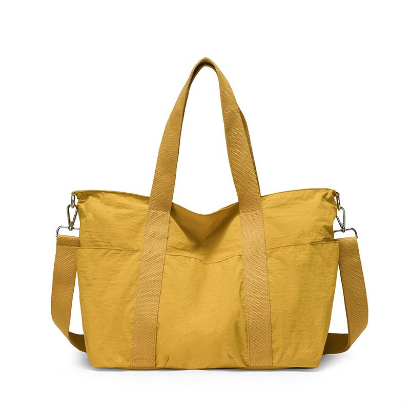 

Women s Shoulder Bag Large Capacity Multiple Outer Pocket Zipper Tote Bag Student Handbag Shopping BAG жёлтый