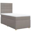 Maison Exclusive - Sommier à lattes de lit avec matelas Taupe 90x190 cm Tissu