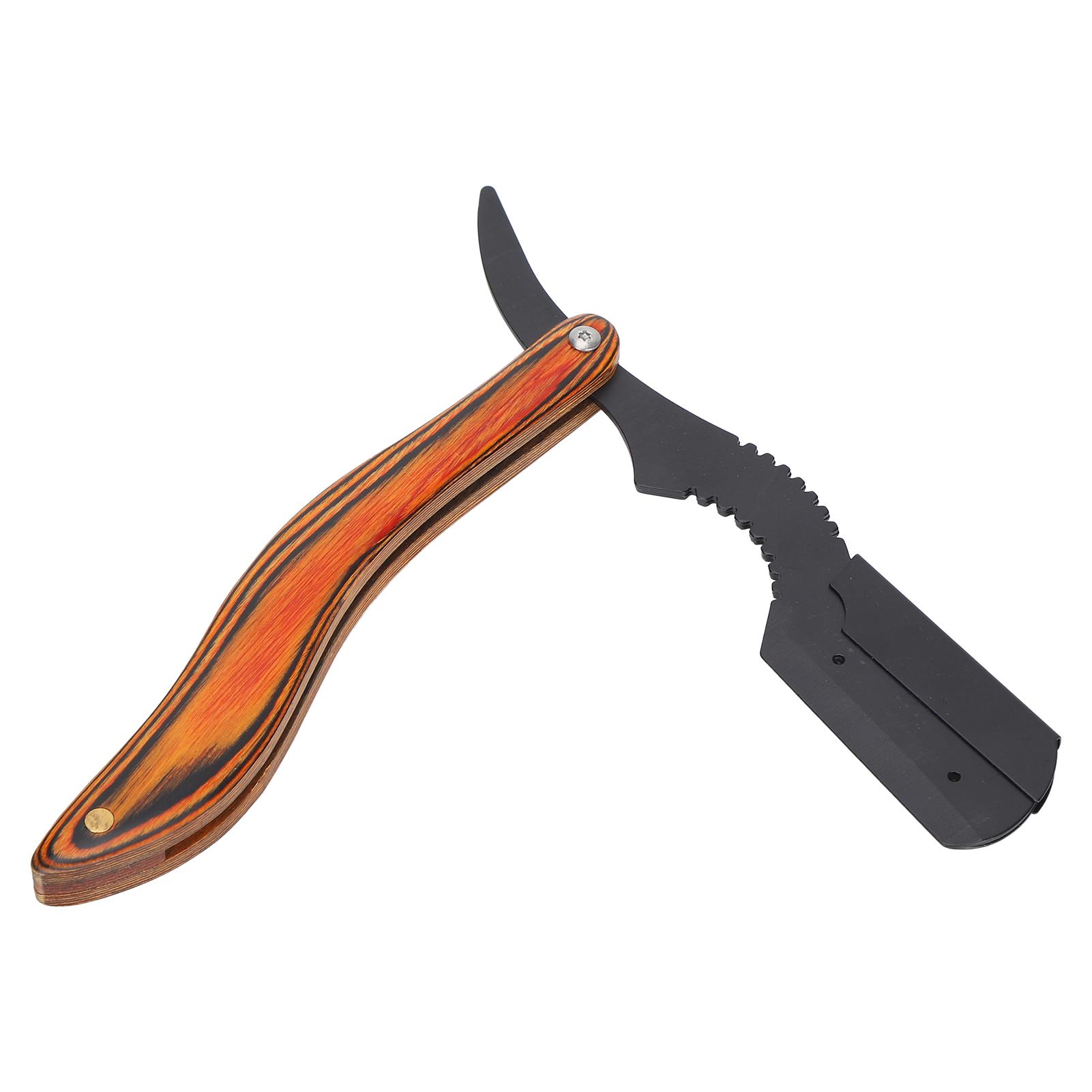 

Oldfashioned Straight Edge Razor Men s Foldable Manual Razor Wood Handle Beard Shaver