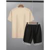 Comfortable letter patterned short sleeved set for summer