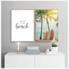 Pittura su Tela Paesaggio Vintage Tavola da Surf Palme Furgone da Surf Poster di Viaggio Vacanza Stampa Arte Murale Immagini Per Decorazione Casa